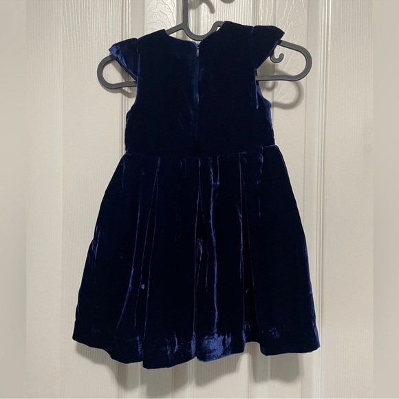 NWT Rachel Riley Girl's Bow Velvet Holiday Tartan Bow Dress - Picture 4 of 8